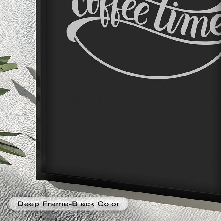 Modern Coffee Time Typography – Minimalist Oil Painting