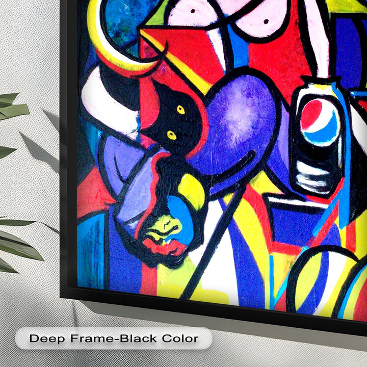 Bold Pepsi Pop Art Wall Art – Abstract Oil Painting