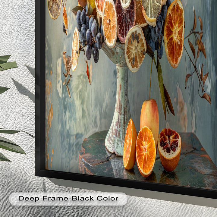 Grapes and Citrus Harmony – Decorative Still Life Food Painting