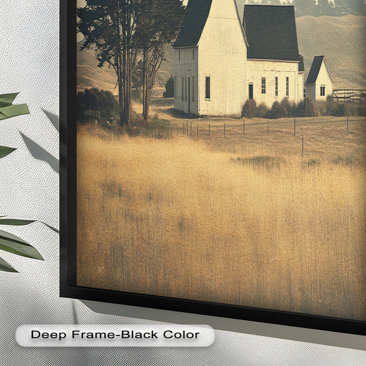 Golden Prairie Barn – Ölgemälde einer Bauernhauslandschaft