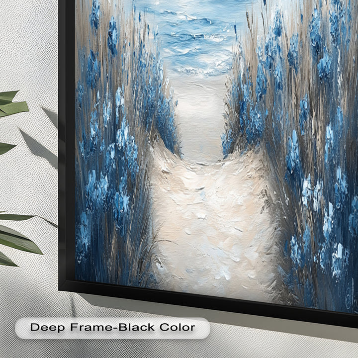 Coastal Beach Path Wall Art – Landscape Oil Painting