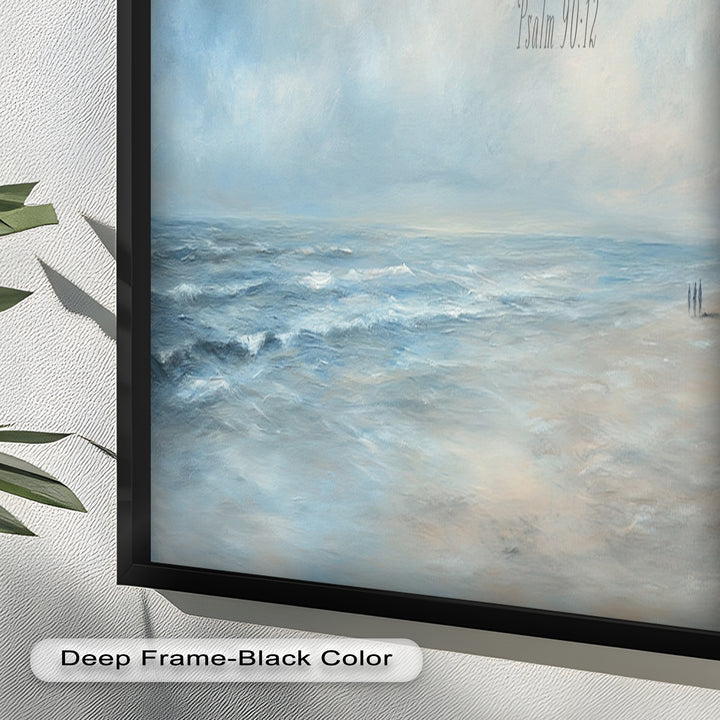 Psalm 90:12 – Heart of Wisdom Bible Verse Oil Painting