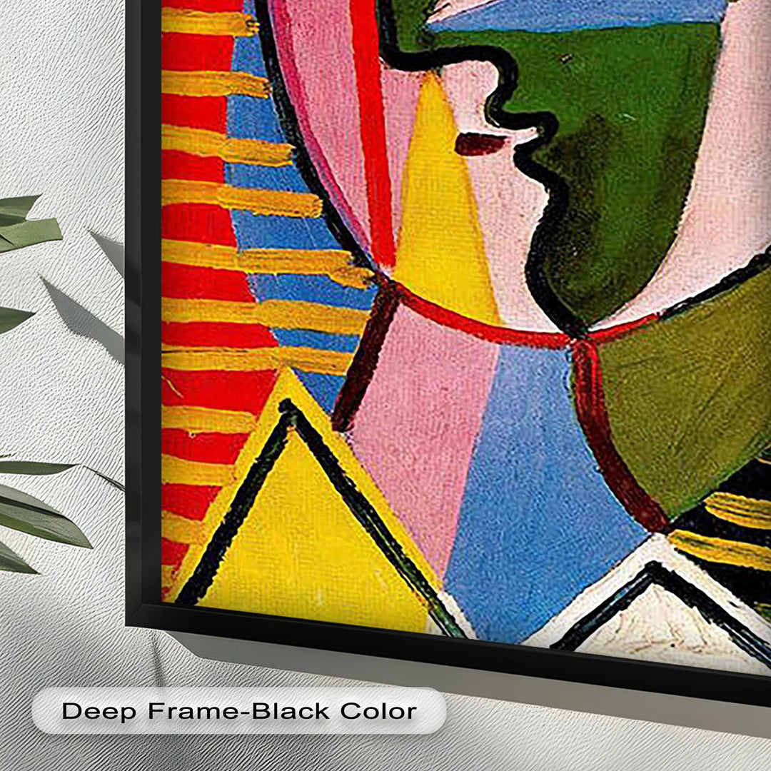 Split Gaze – Colorful Abstract Portrait Picasso Oil Painting - MyPhotoStation