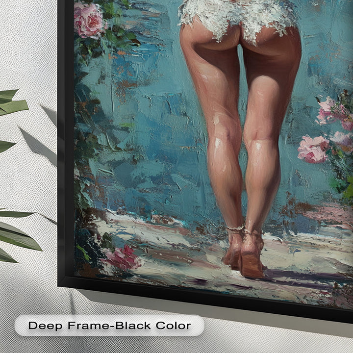 Garden Muse – Romantic Floral Nude Oil Painting