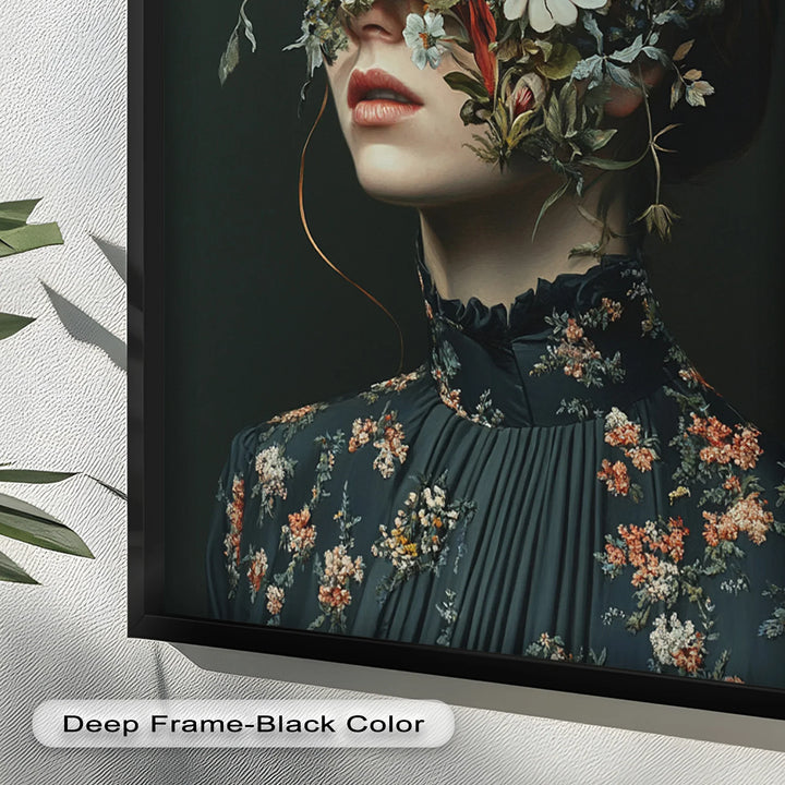 Floral Reverie – Surreal Botanical Portrait Oil Painting - MyPhotoStation