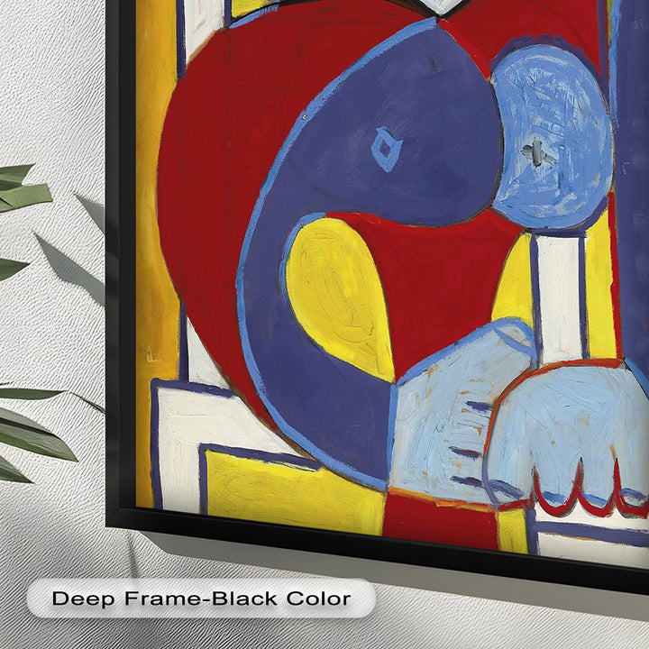 Color Harmony – Abstract Seated Woman Picasso Oil Painting