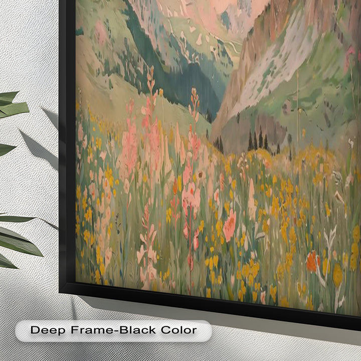 Wildflower Mountain – Serene Landscape Oil Painting