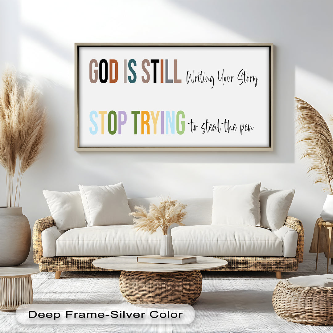 God Is Still Writing – Christian Oil Painting