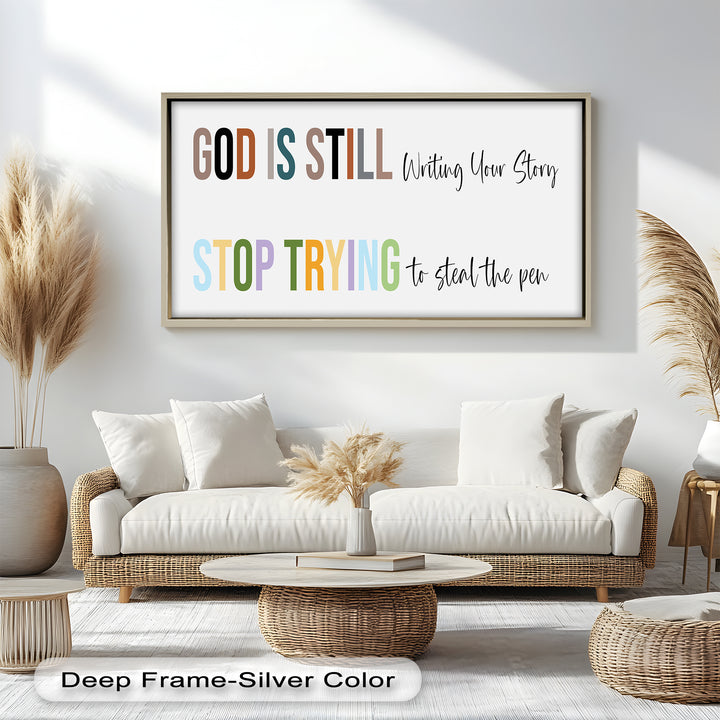God Is Still Writing – Christian Oil Painting