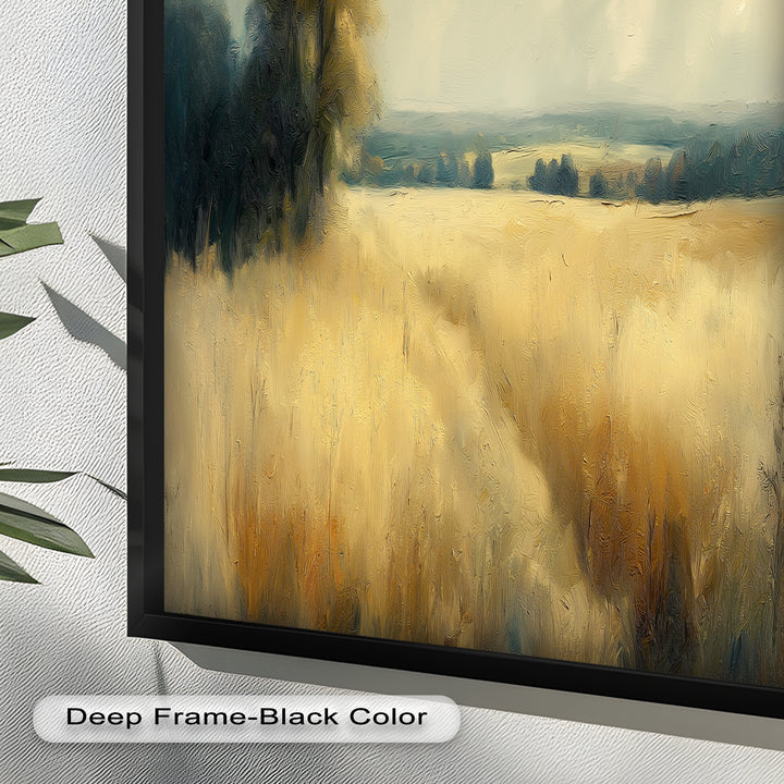 Golden Field Wandkunst – Landschaftsölgemälde