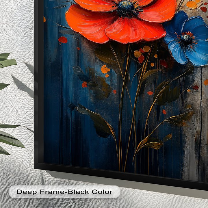Colorburst Petals – Bold Poppy Bouquet Flower Oil Painting