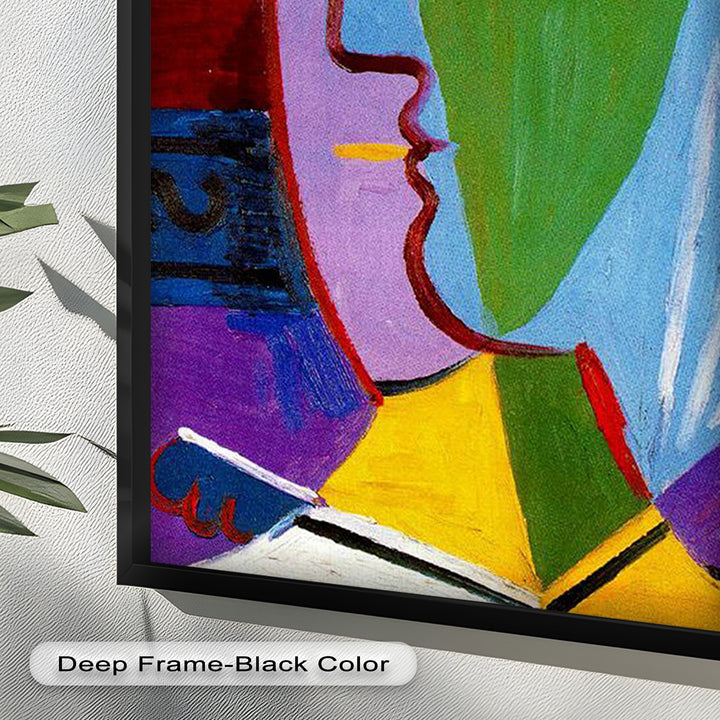 Vibrant Duality – Picasso-Inspired Abstract Oil Painting