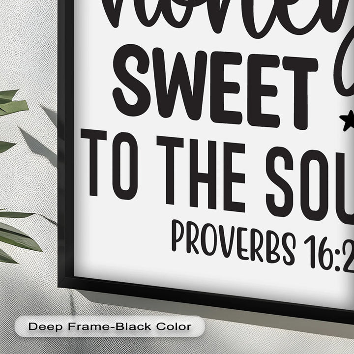 Kind Words Like Honey – Proverbs 16:24 Oil Painting - MyPhotoStation