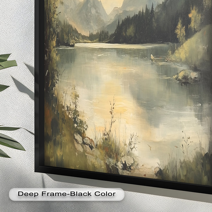 Vintage Wild River – Landscape Oil Painting