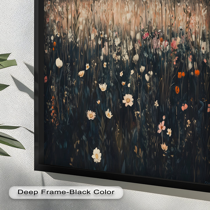Wildflower Horizon – Framed Oil Painting