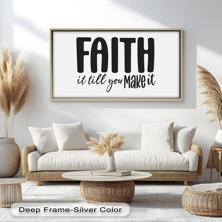 Faith It Till You Make It – Christian Oil Painting