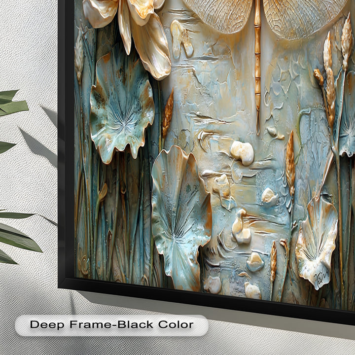 Retro Dragonflies and Flowers – Elegant Nature-Inspired Oil Painting