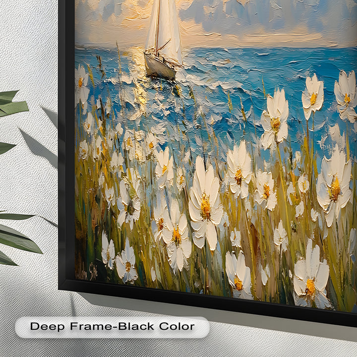 Sailing into Serenity – Framed Oil Painting
