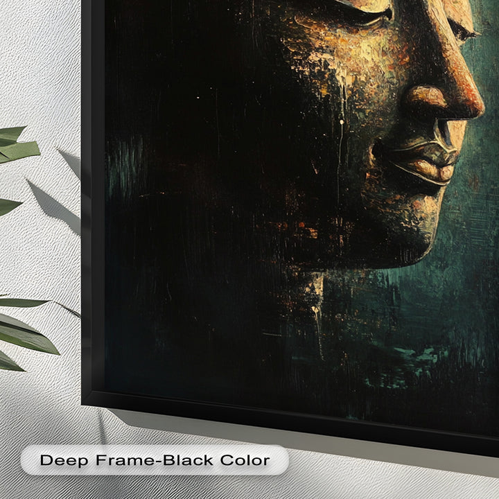 Buddha Face Wall Art – Religious Oil Painting