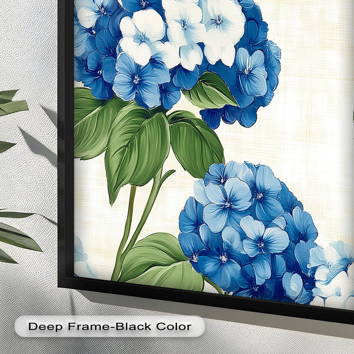 Blue and White Blooming - Flower Oil Painting