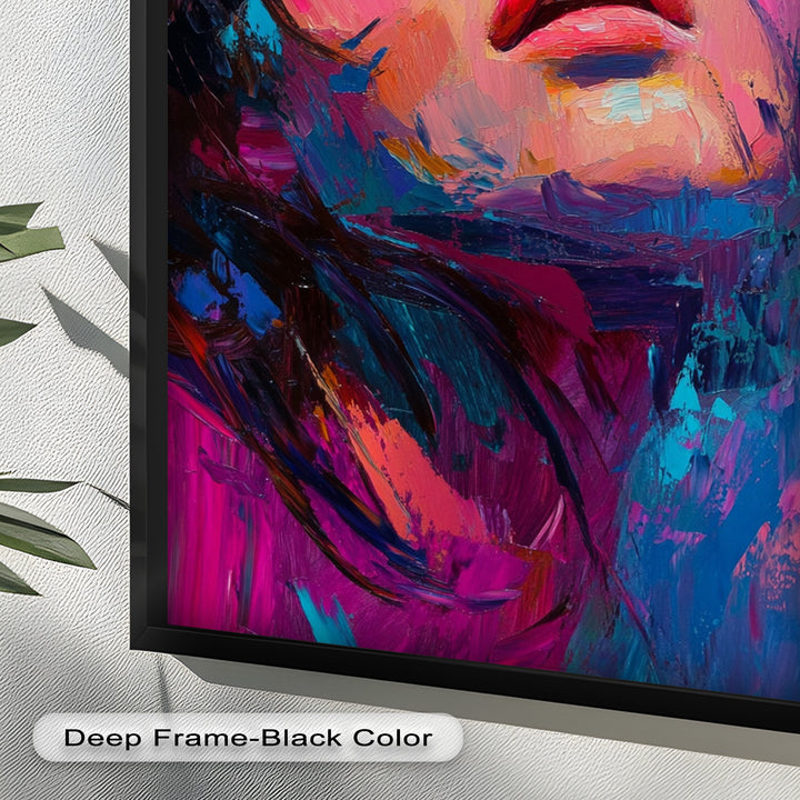 Ecstasy in Color – Vibrant Expressionist Portrait Oil Painting