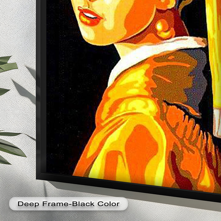 Modern Interpretation of Girl with a Pearl Earring - Renaissance Oil Painting