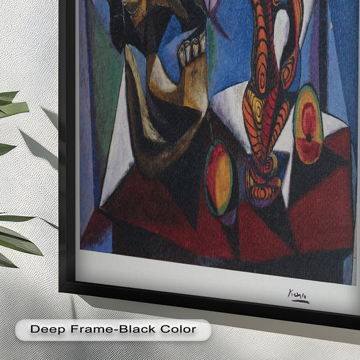 Still Life with Bull Skull – Symbolist Cubist Picasso Oil Painting