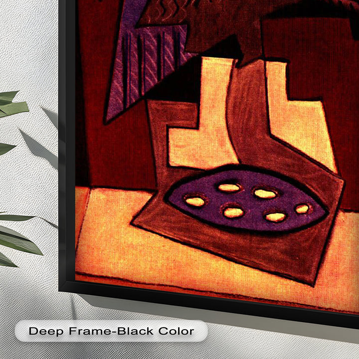 Geometric Bird Abstract Wall Art – Modern Cubist Oil Painting