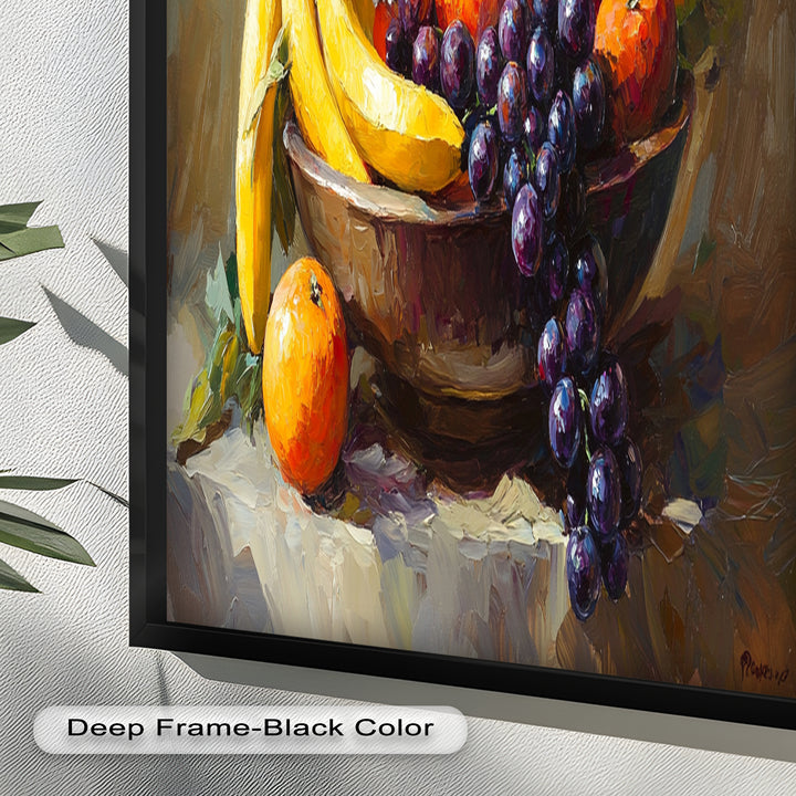 Banana & Grape Fruit Art – Kitchen Wall Oil Painting