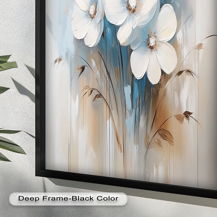 Soft White Blossoms – Floral Oil Painting