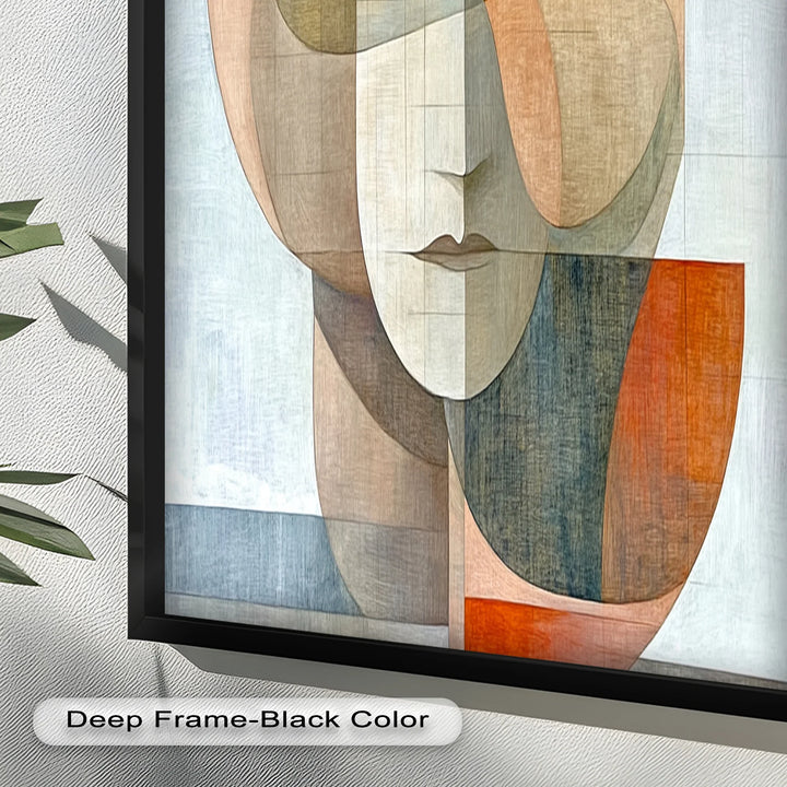 Geometric Face Portrait – Modern Abstract Oil Painting - MyPhotoStation