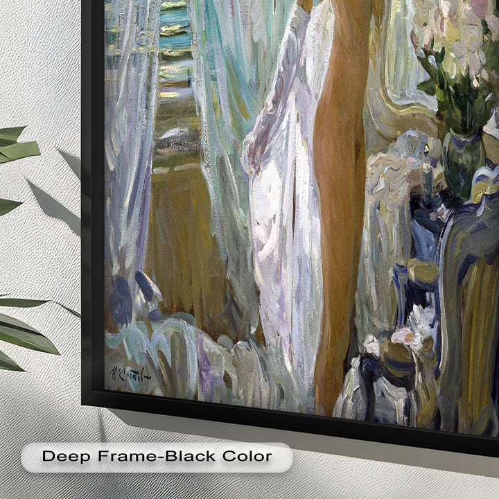 Whispers of Morning Light – Romantic Nude Interior Oil Painting