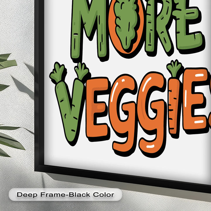 Eat More Veggies – Colorful Letters Oil Painting - MyPhotoStation