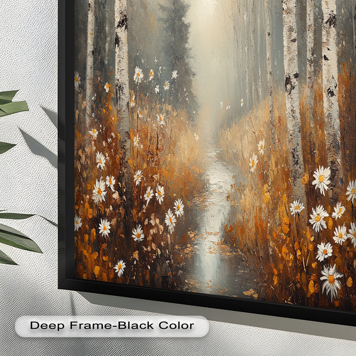 Golden Fall Leaves – Serene Autumn Oil Painting