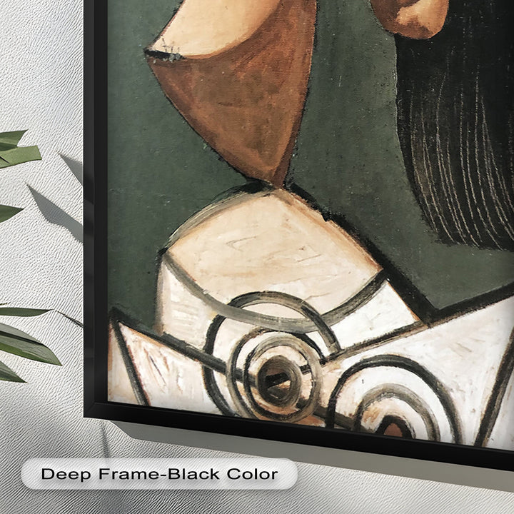 Serene Abstraction – Cubist Female Portrait Oil Painting