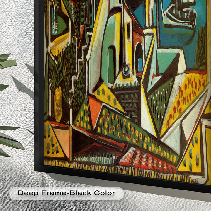 Mediterranes Dorf von Pablo Picasso – Küsten-Ölgemälde