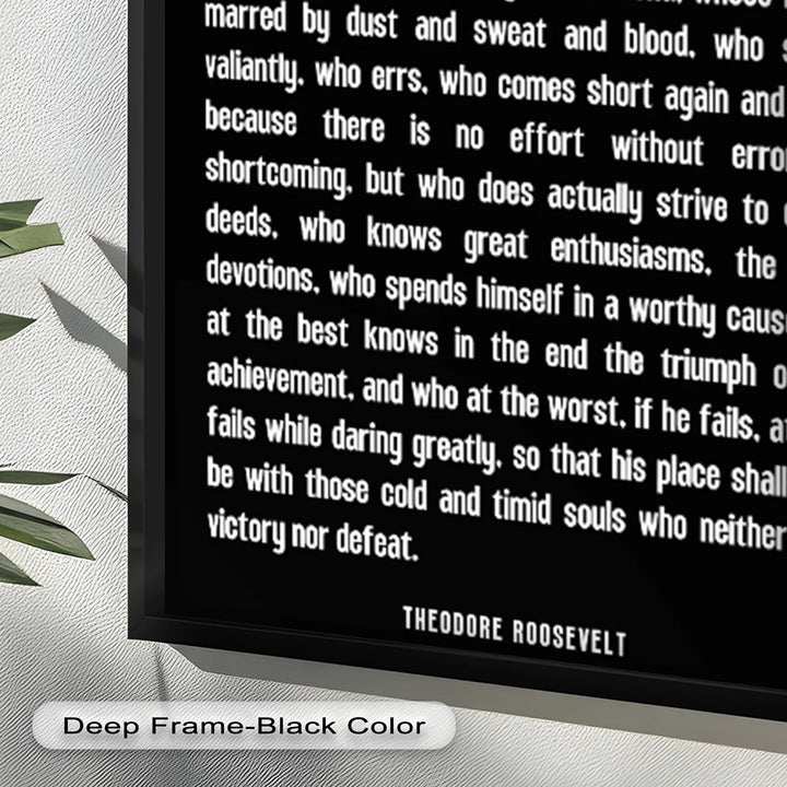 The Man in the Arena – Typography Oil Painting - MyPhotoStation