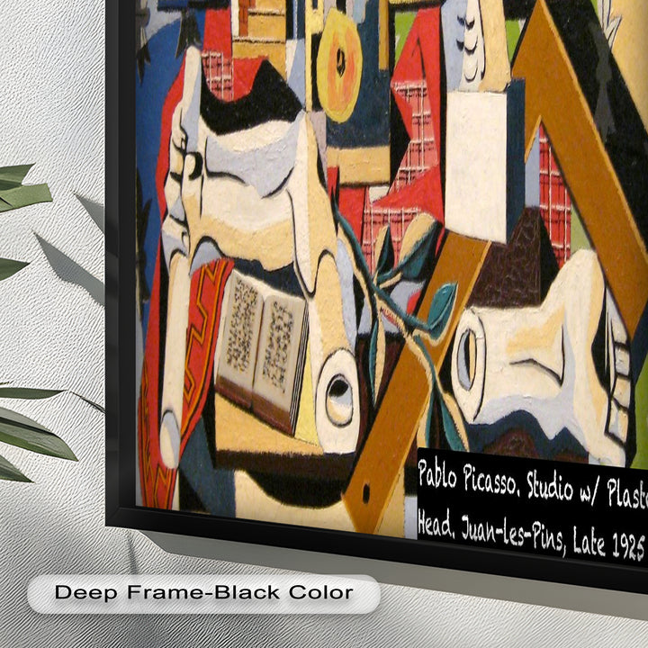Studio with Plaster Head by Picasso – Cubist Oil Painting