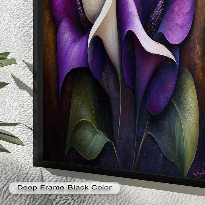 Purple Tulips – Luxurious Floral Oil Painting