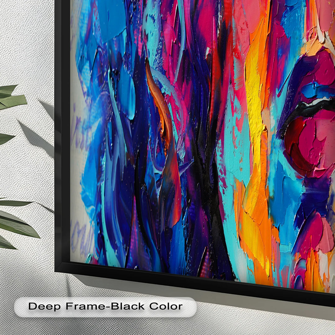 Colored Woman – Expressive Abstract Oil Painting - MyPhotoStation