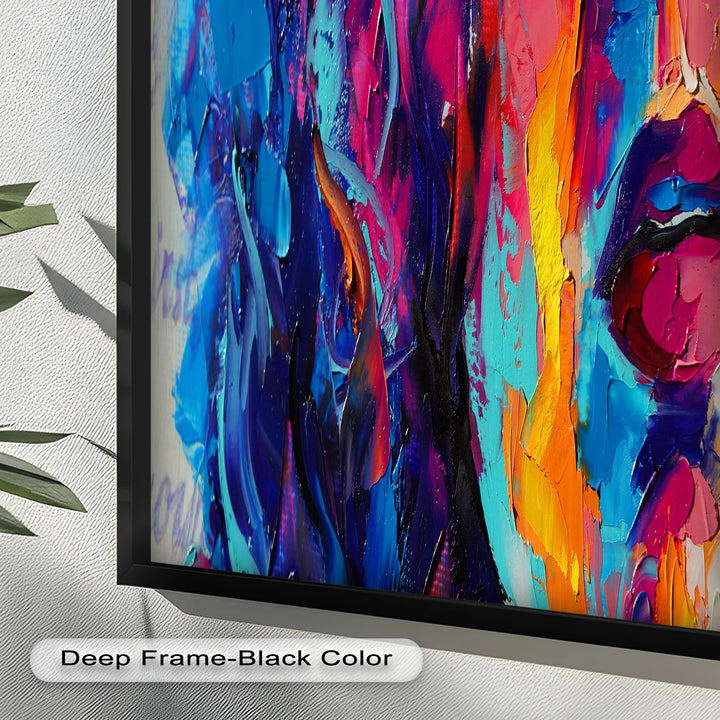 Colored Woman – Expressive Abstract Oil Painting - MyPhotoStation