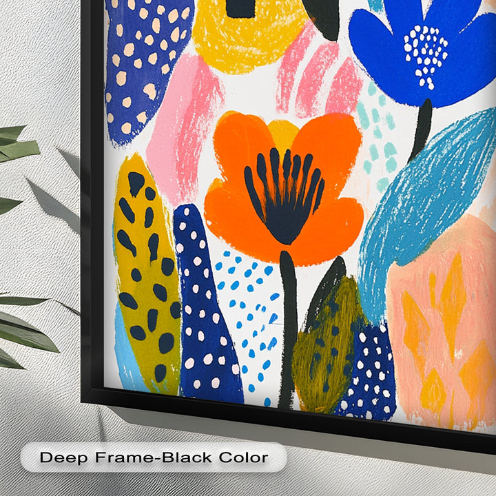 Bold Blooms in Boho Garden – Fauvist Floral Oil Painting