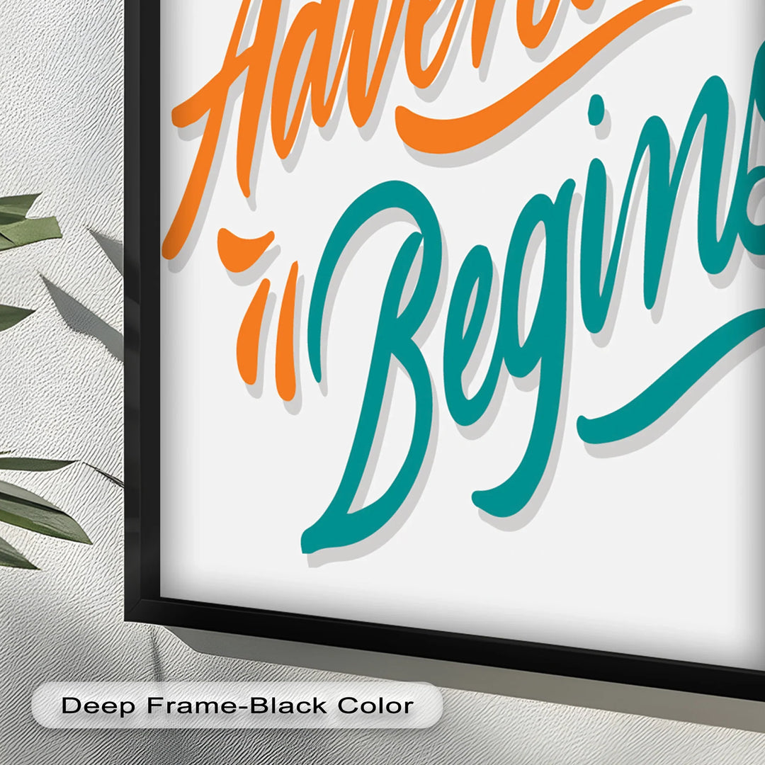 And So the Adventure Begins – Colorful Motivational Oil Painting - MyPhotoStation