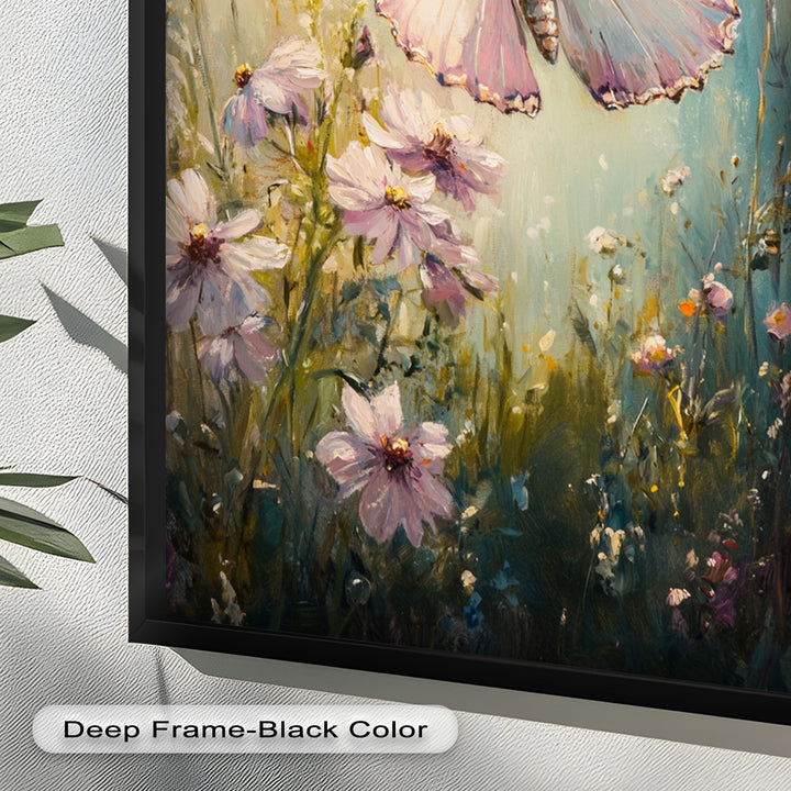 Butterfly Among Wildflowers – Animal Oil Painting