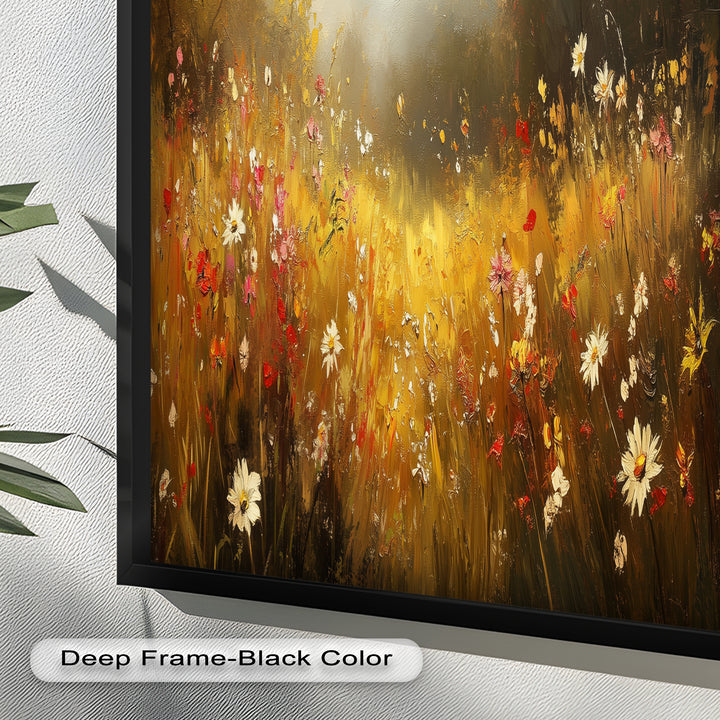 Flowers and Stream – Vibrant Autumn Oil Painting