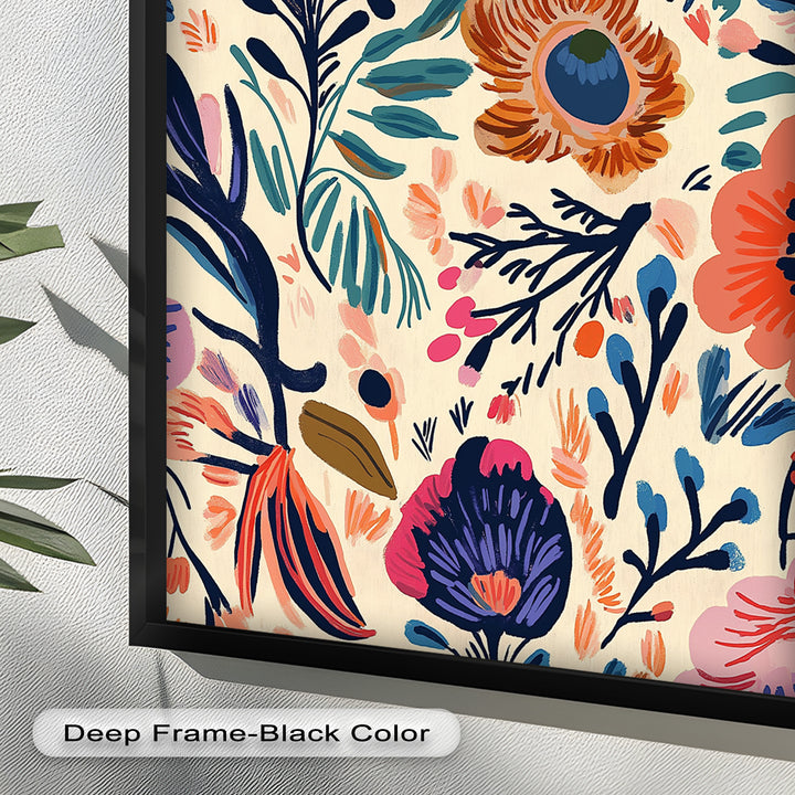 Garden Reverie – Expressive Boho Floral Oil Painting