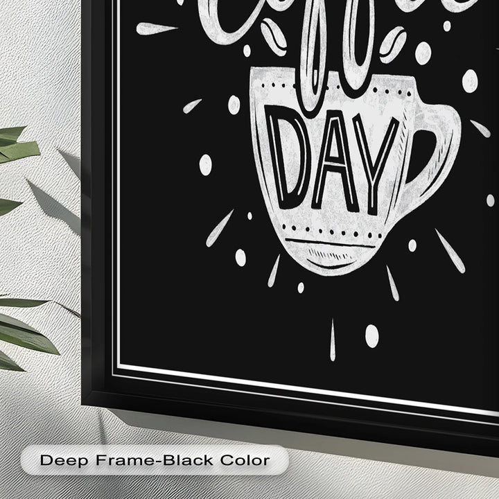 Happy Coffee Day – Fun Typography Oil Painting - MyPhotoStation