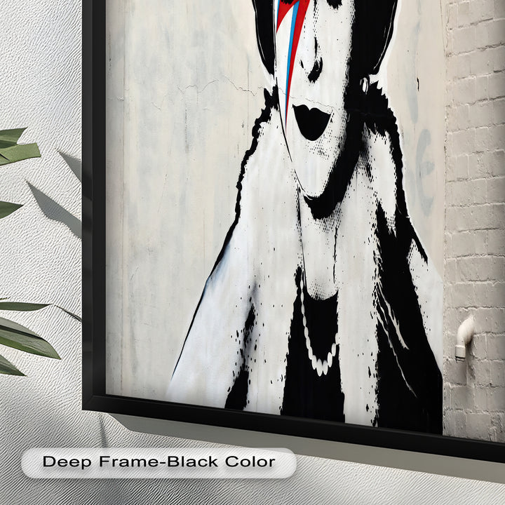 Royal Rebellion – Queen with Bowie Bolt Banksy Oil Painting
