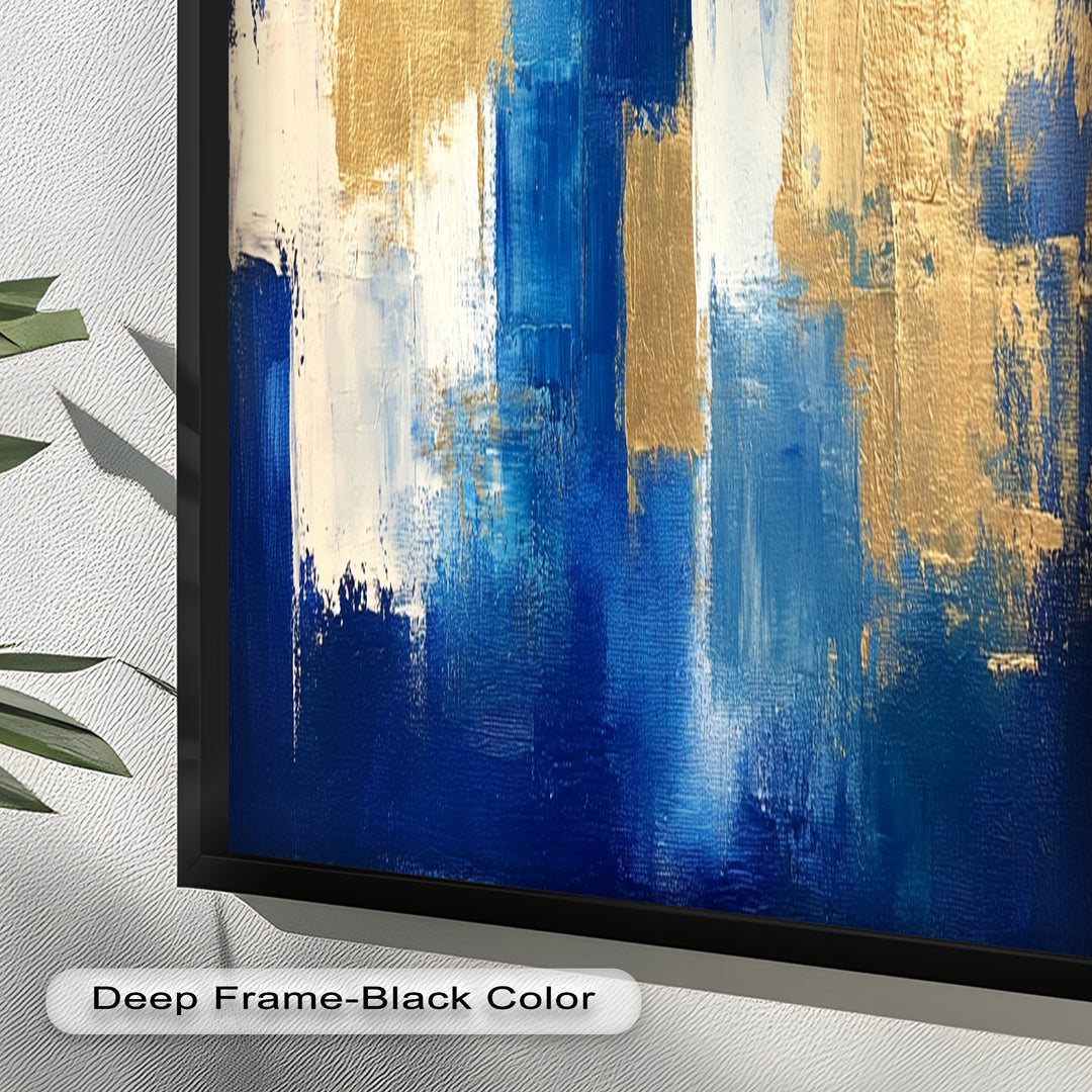 Blue Harmony Abstract – Modernes Ölgemälde