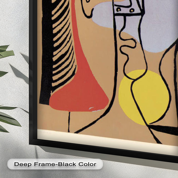 Fragmented Gaze – Minimalist Cubist Portrait Picasso Oil Painting